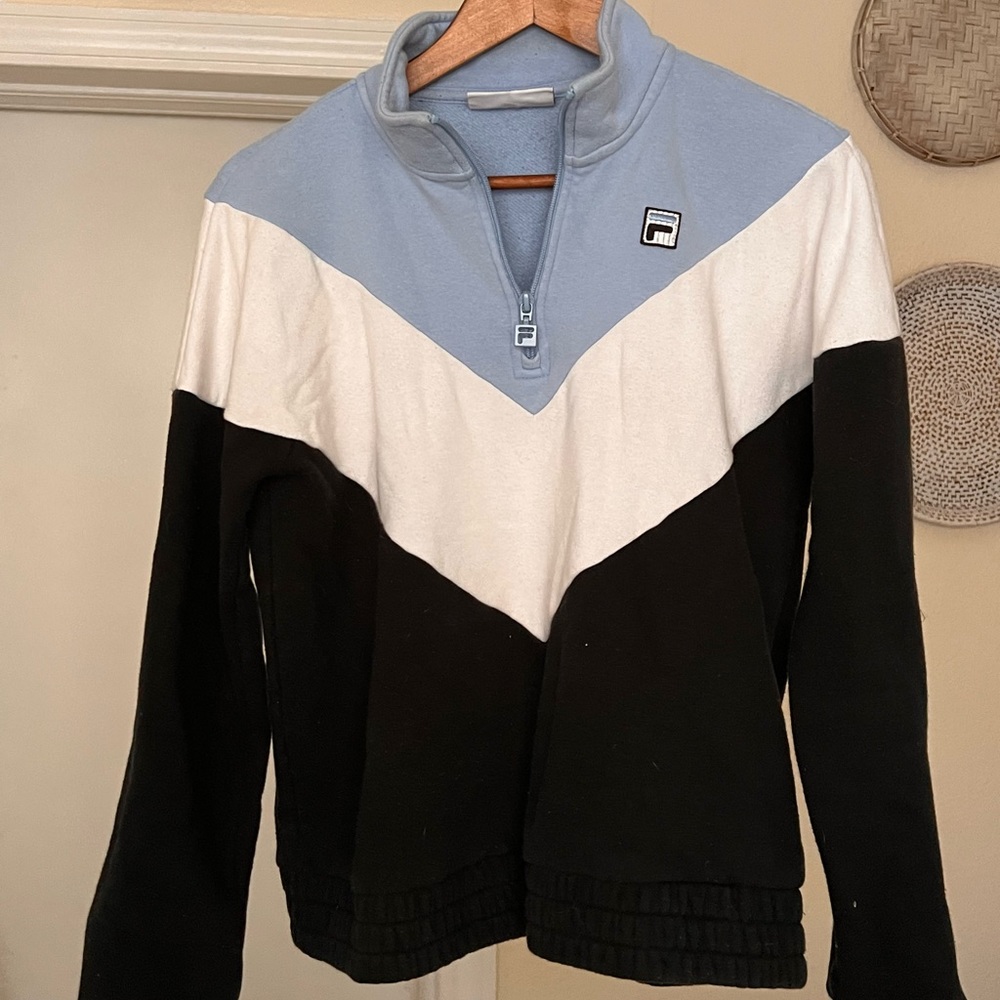 FILA crew sweatshirt with quarter zip